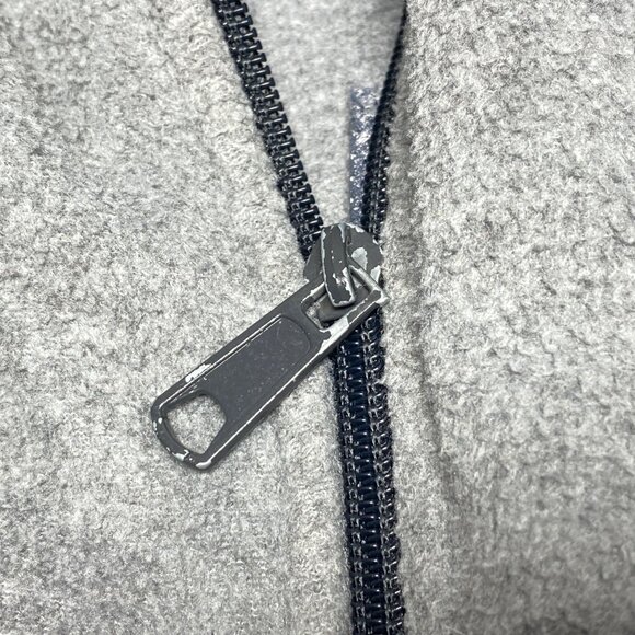 Starter Mens 2XL Grey Black Full-Zip Fleece Jacket With Pockets - Picture 7 of 10